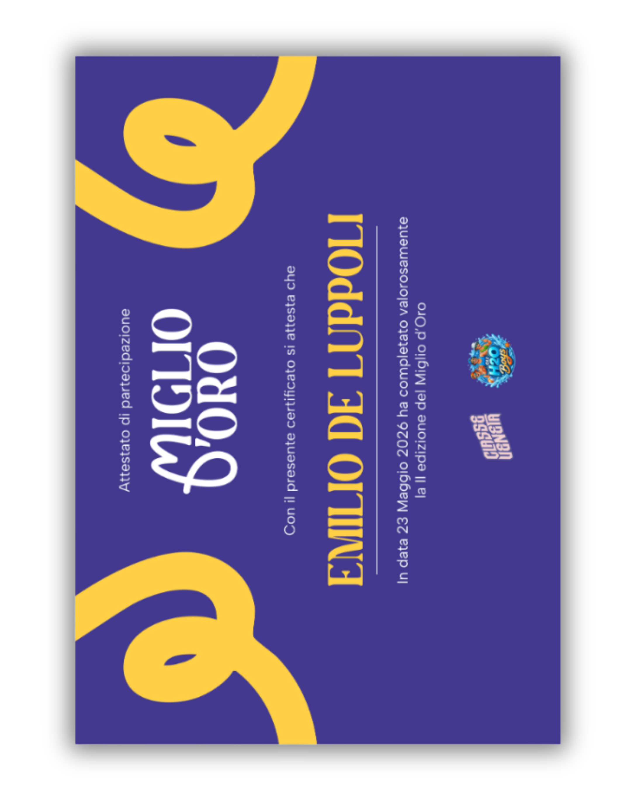 Attestato di partecipazione